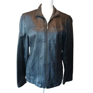 CHICOS  Black Textured Women's Jacket sz. I,dry Cleaned.